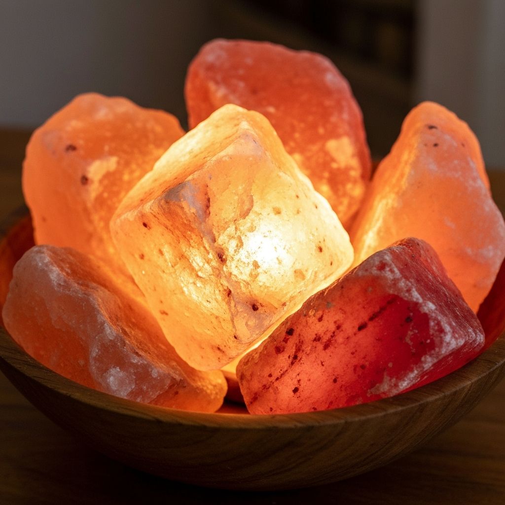 Bowl Salt Lamp with Chunks